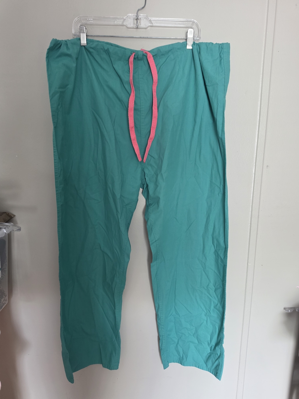 Fashion Seal Healthcare Teal Scrub Pants XL Pink Drawstring Reversible Medical